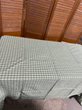 Green Gingham Primitive Tablecloth