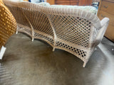 Cream Tone Wicker Sofa with Cushions