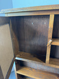 Wooden Vintage Wall Mount Cabinet with Pinched Tin Accent