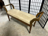Wooden Sleigh Style Bench