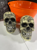 Orange Plastic Bucket with Halloween Decor