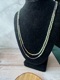 Bohemian Ann Taylor Loft Long Shades of Blue Beaded Necklace