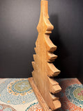 Natural Wood Tree with Snow Accents