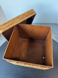 Square Woven Lidded Storage Box