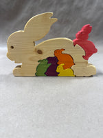 Wooden Easter Bunny Puzzle — 6 Pieces