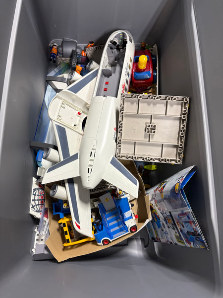 Tub of Playmibile Airport Toy Kit *AS IS*