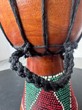 African Djembe Hand Drum with Hand Painted Base