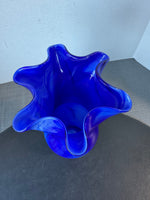 Cobalt Blue Handkerchief Vase