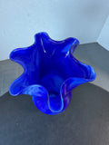 Cobalt Blue Handkerchief Vase