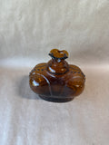 Amber Glass Crown Shaped Decanter