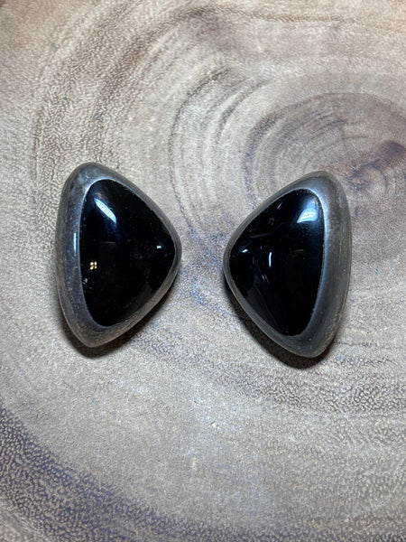 Sterling/Black Earrings