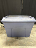 35 Gallon Blue Rubbermaid Storage
