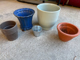 Lot of Five Assorted Planters
