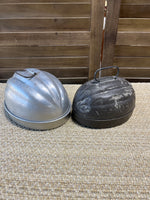 Vintage Aluminum Oval Molds with Dome Lids, (2)