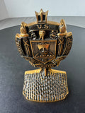 Solid Brass Heavyweight U.S. Naval Academy Ex Scientia Tridens Seal Bookend