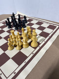 Portable Chess Board With Chess Pieces - 17 Pieces