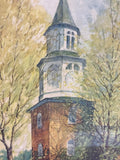 Large Print of Bruton Parish Church by J.C. Claghorn; Signed (AS IS)