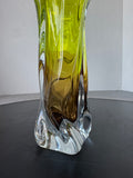 Joska Waldglashütte Style Green Ombré Art Glass Vase