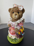 Bear in Dress Vintage Lightweight Resin Statue