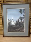 Church & Chickadees Print