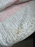 Pink Patchwork & Floral Reversible Crib Quilt