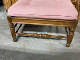 Ottoman/Bench with Pink Cushion