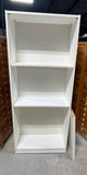 B- White Particle Board Bookcase with 4 Shelves