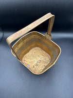(A) Brass Square Basket
