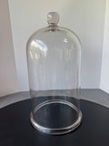 Tall Heavyweight Vintage Clear Glass Bell Jar