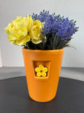 Faux Yellow Florals & Lavender in Ceramic Pot