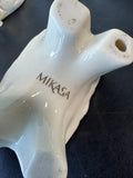12-Piece Mikasa Holiday Splendor Gold Trimmed Cream Porcelain Nativity Set in Box