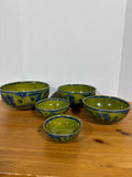 Mexican Terra Cotta Pottery Nesting Mixing Bowls - Set Of 5 **AS IS**