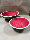 Pair Of Wooden Watermelon Bowls