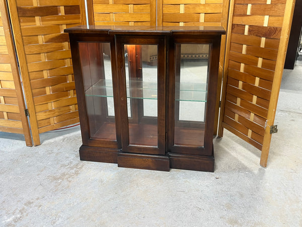 Lighted Petite Curio/Display Cabinet with Mirrored Back