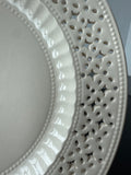 Hartley Greens Leeds Pottery England Creamware Pierced Salad Plate (5 AVAILABLE—PRICED INDIVIDUALLY AT $65 EACH)