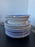 14-Piece Johnson Bros. England Blue Willow Bowls