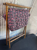 Folding Vintage Wooden Knitting Basket Caddy