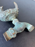 Solid Brass Pheasant Spigot with Patina
