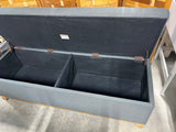 Gray Bench with Storage