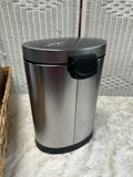 Simple Human Stainless Steel Touchless Small or Table Top Trash Can with Liners in Basket