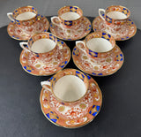 12-Piece Royal Stuart Spencer Stevenson England Bone China Demitasse Cups & Saucers Set