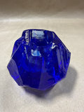 Pair Of Cobalt Blue Rock Candle Votives