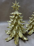 Gold Christmas Tree Pair