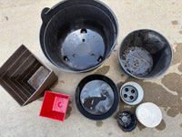 (C)Lot of Eight Plastic Planters