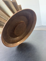 Rustic Vintage Pleated Metal Hearth Basket