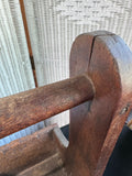 Primitive Large Vintage Wooden Carpenter’s Tool Caddy with Some Tools & Nails
