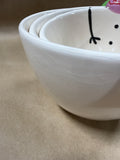 3 Piece Snowman Bowls