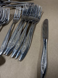 Stainless Steel Towle Silverware With Rose On Handles — Made In Germany — 54 Pieces