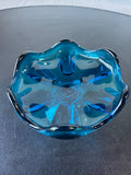 Viking Glass Bluenique Epic 6-Petal Pedestal Compote