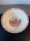 (G) Johnson Bros. Old Britain Castles Pink Large Salad Serving Bowl